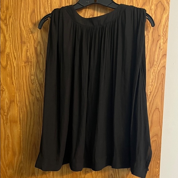 Free People Black Blouse Top Sleeveless Oversized Lined High Low size S - Picture 9 of 12